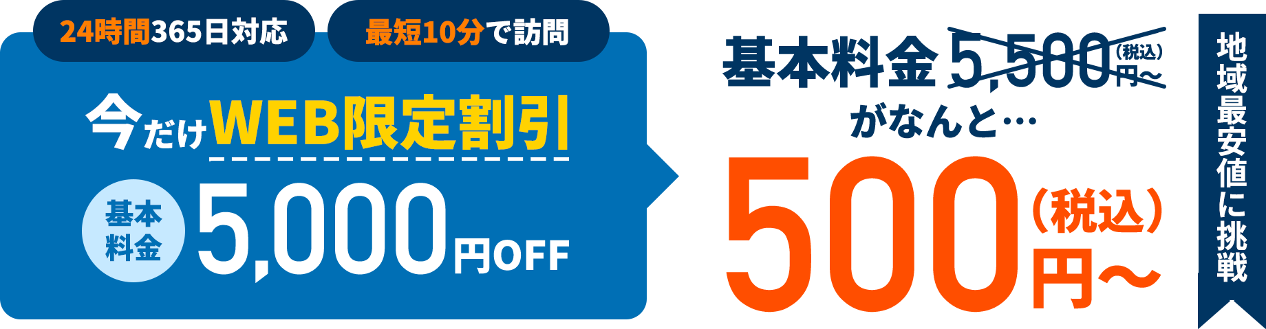 今なら基本料金500円！